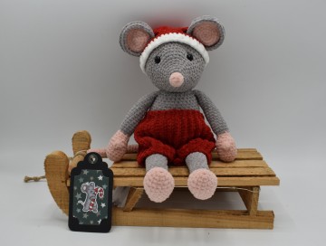 Knuffel kerstmuis